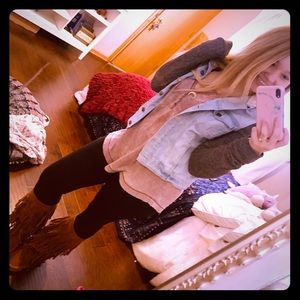 Jean Jacket with Sweater material